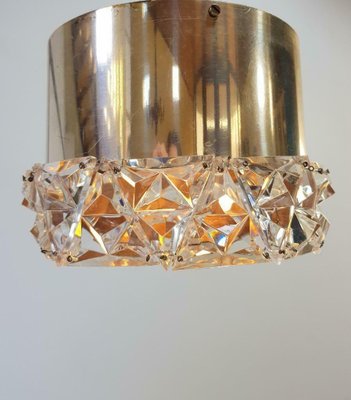 Vintage Chrome & Crystal Ceiling Lamps from Kinkeldey, 1970s, Set of 2-AXJ-662977