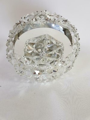 Vintage Chrome & Crystal Ceiling Lamps from Kinkeldey, 1970s, Set of 2-AXJ-662977