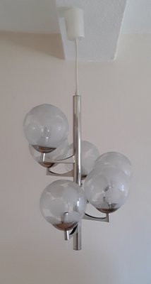 Vintage Chrome Plated Ceiling Lamp, 1980s-HOI-1359609