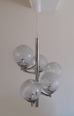 Vintage Chrome Plated Ceiling Lamp, 1980s-HOI-1359609