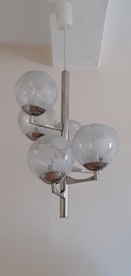 Vintage Chrome Plated Ceiling Lamp, 1980s-HOI-1359609