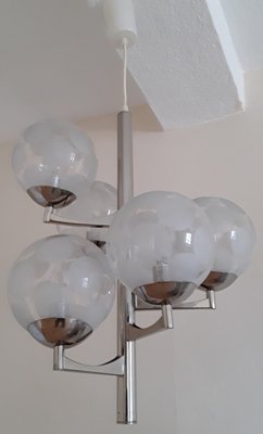 Vintage Chrome Plated Ceiling Lamp, 1980s-HOI-1359609