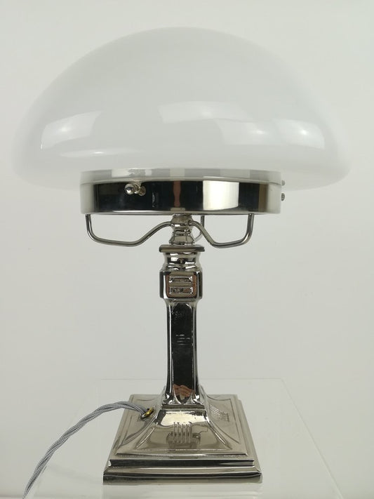 Vintage Chrome-Plated Womens Lamp, 1930s