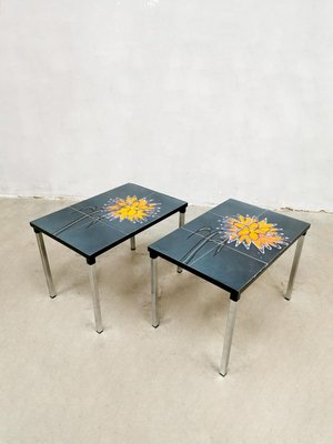 Vintage Chrome Tile Side Tables from Adri, Set of 2-BW-1185457