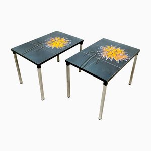 Vintage Chrome Tile Side Tables from Adri, Set of 2-BW-1185457