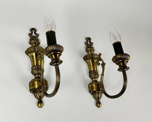 Vintage Classic Style Wall Sconces with Double Arms in Bronze, Set of 2-GYX-2021958