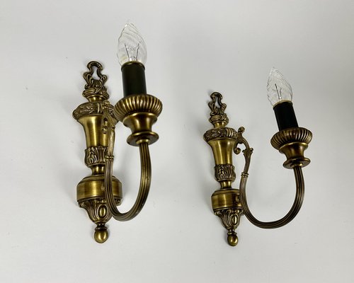 Vintage Classic Style Wall Sconces with Double Arms in Bronze, Set of 2-GYX-2021958