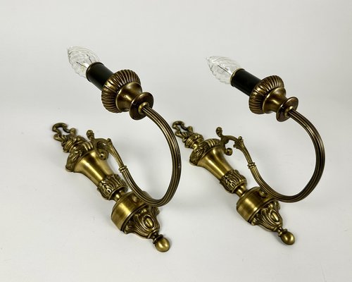 Vintage Classic Style Wall Sconces with Double Arms in Bronze, Set of 2-GYX-2021958