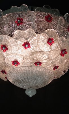 Vintage Clear and Red Ceiling Light-TTJ-1757063