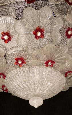 Vintage Clear and Red Ceiling Light-TTJ-1757063