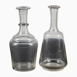 Vintage Clear Bottles, Set of 2-RAQ-1774942