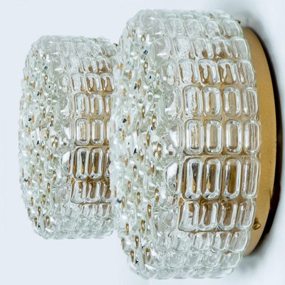 Vintage Clear Bubble Glass Wall Lights in the style of Helena Tynell, 1970, Set of 2-VDW-2016876