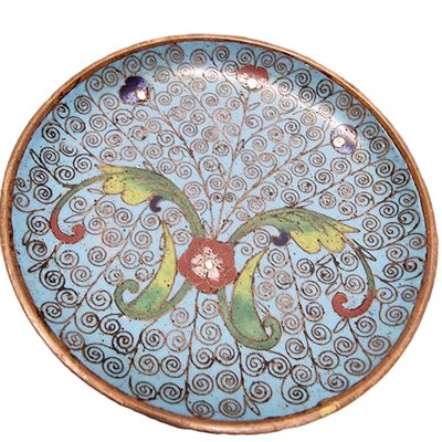 Vintage Cloisonne Plate, 1970s-VHW-2035809