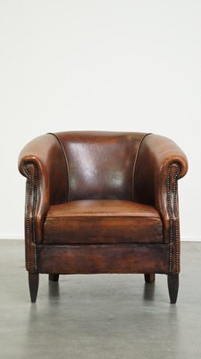 Vintage Club Chair in Sheep Leather-HPP-2026666