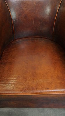 Vintage Club Chair in Sheep Leather-HPP-2026666