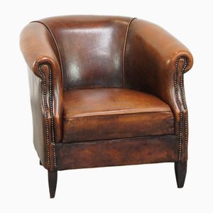 Vintage Club Chair in Sheep Leather-HPP-2026666