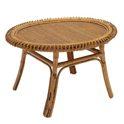 Vintage Coffee Table in Bamboo, Italy, 1960s-VMM-1746546