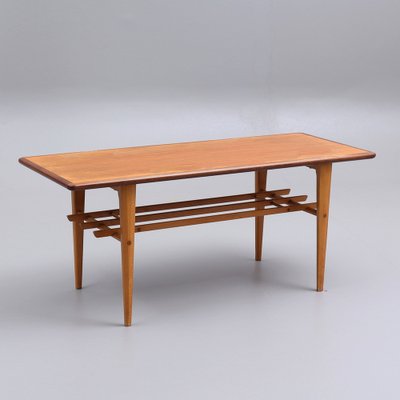 Vintage Coffee Table in Double Suede Teak-HJY-1765566