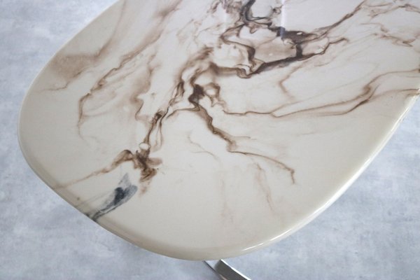 Vintage Coffee Table in Marble, Sweden, 1970s-FUN-1731961