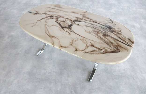 Vintage Coffee Table in Marble, Sweden, 1970s-FUN-1731961