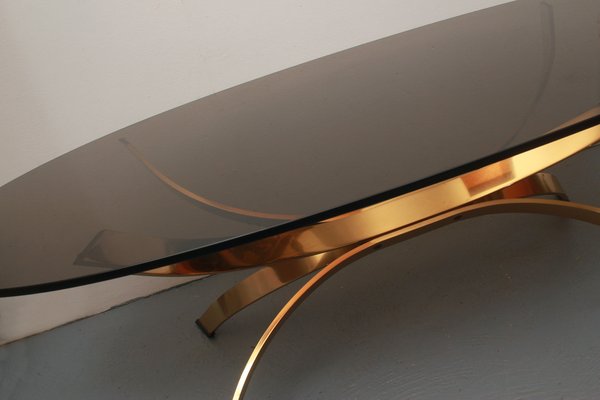 Vintage Coffee Table in Smoke Glass by Maria Pergay, 1975-PF-1812755