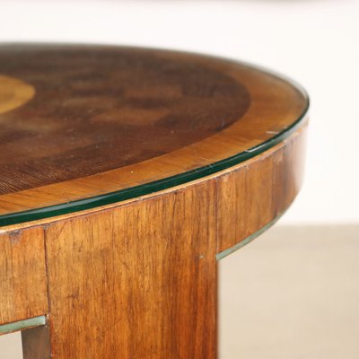 Vintage Coffee Table in Walnut & Exotic Wood, Italy, 1940s-VMM-2033330