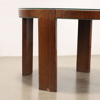 Vintage Coffee Table in Walnut & Exotic Wood, Italy, 1940s-VMM-2033330