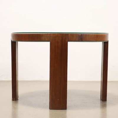 Vintage Coffee Table in Walnut & Exotic Wood, Italy, 1940s-VMM-2033330