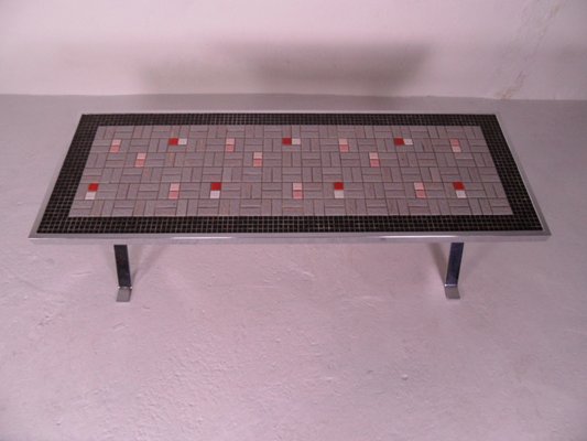 Vintage Coffee Table with Tiles, 1960s-PNJ-1770520