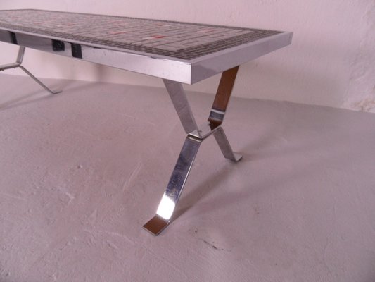 Vintage Coffee Table with Tiles, 1960s-PNJ-1770520