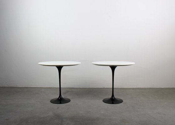 Vintage Coffee Tables in Wood and Aluminum by Eero Saarinen, 1990s, Set of 2-IVC-2032063