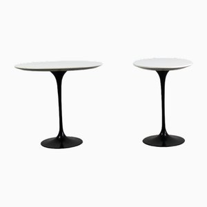 Vintage Coffee Tables in Wood and Aluminum by Eero Saarinen, 1990s, Set of 2-IVC-2032063