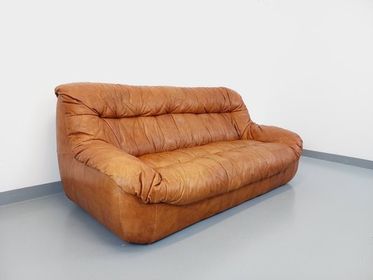 Vintage Cognac Leather Sofa, 1970s-AHO-1811280