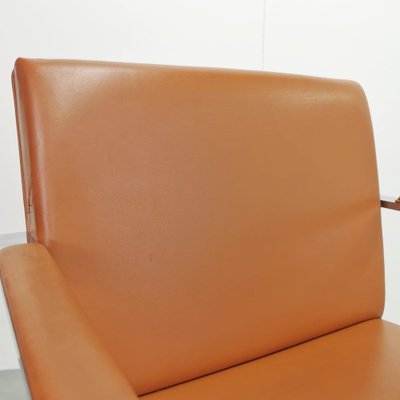 Vintage Cognaq Leather Armchair with Armrests from Knoll Inc. / Knoll International, 1980s-PRS-1818375