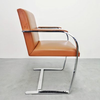 Vintage Cognaq Leather Armchair with Armrests from Knoll Inc. / Knoll International, 1980s-PRS-1818375