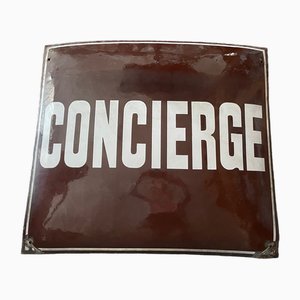 Vintage Concierge Enameled Plate-QJM-1797954