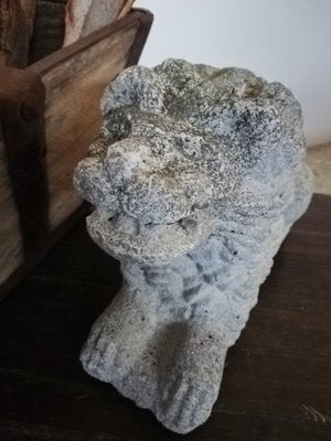 Vintage Concrete Lion Garden Statue-UIW-1105235