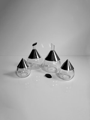 Vintage Condiment Set in Chrome, 1980, Set of 4-VTK-2022821