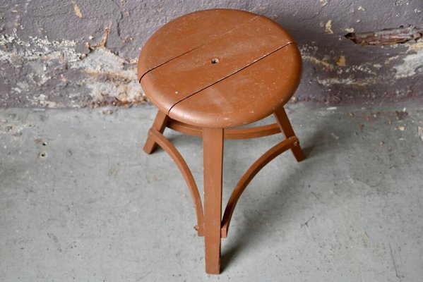 Vintage Congregation Tripod Stool-AIU-1742527