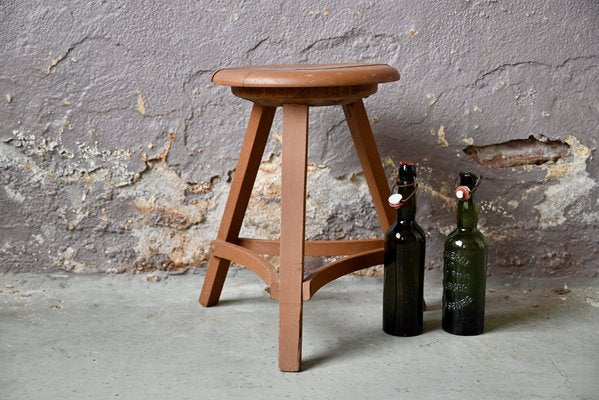 Vintage Congregation Tripod Stool-AIU-1742527