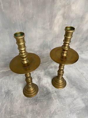 Vintage Copper Candlesticks, Set of 2-DWL-1347188