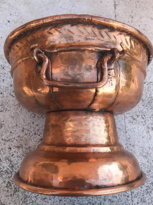 Vintage Copper Flower Pot-NOU-827550