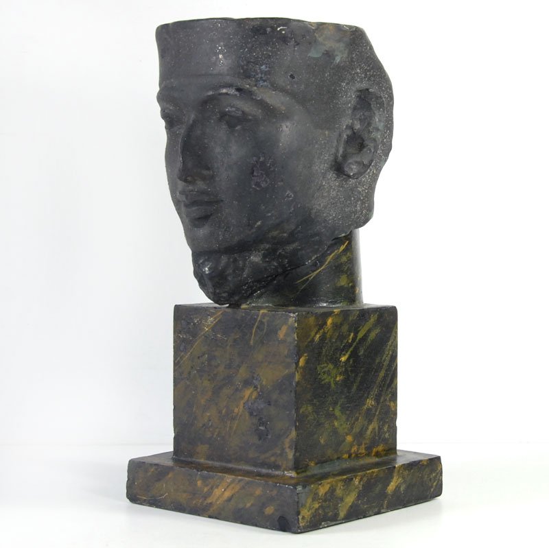 Vintage Copy of Ancient Sculpture Amun-Ra Head, 1950s