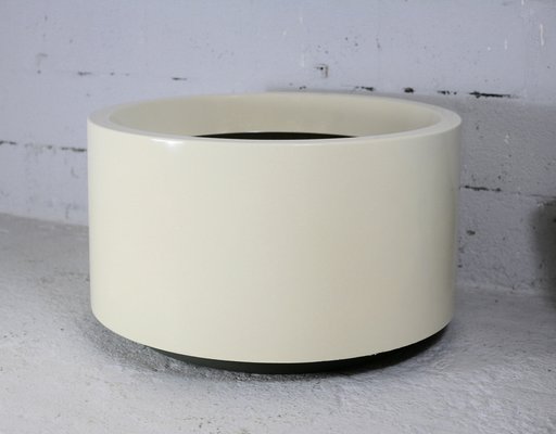 Vintage Cream Fiberglass Planter, 1970s-MAO-1189085