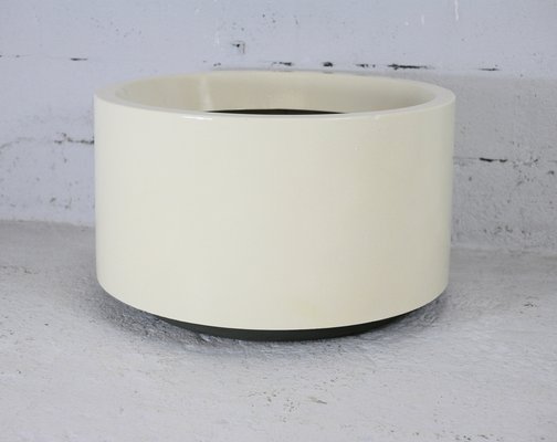 Vintage Cream Fiberglass Planter, 1970s-MAO-1189085