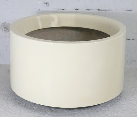 Vintage Cream Fiberglass Planter, 1970s-MAO-1189085