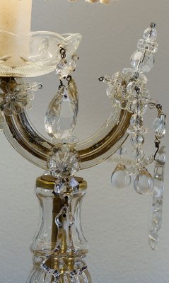 Vintage Crybat-Jour Lamps in Crystal with Tulle Lampshade, 1940s, Set of 2-QES-1794769