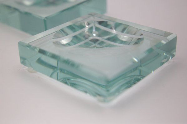 Vintage Crystal Ashtrays from Fontana Arte, Set of 2-RCE-1254090