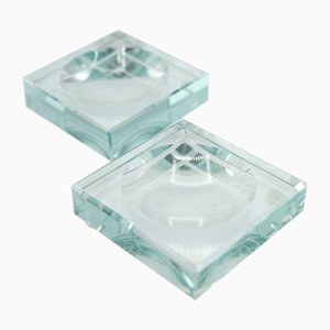 Vintage Crystal Ashtrays from Fontana Arte, Set of 2-RCE-1254090