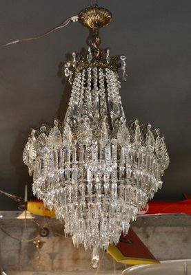 Vintage Crystal Chandelier, 1940s-ROJ-1400966